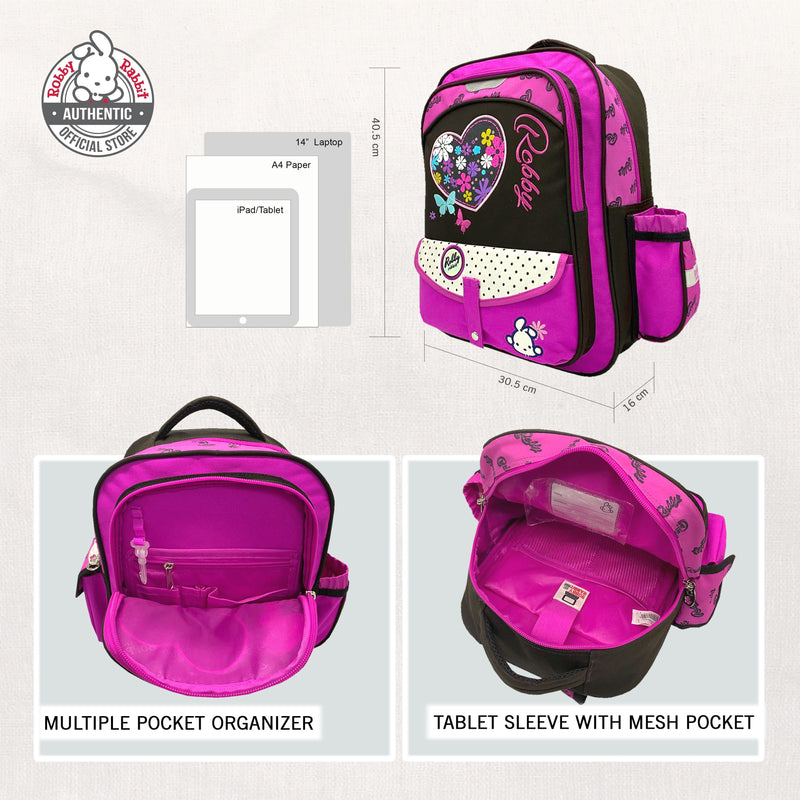 Robby Rabbit Rainbow Butterfly Backpack 16