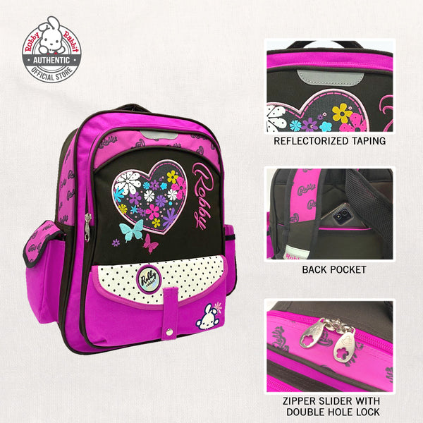 Robby Rabbit Rainbow Butterfly Backpack 16"