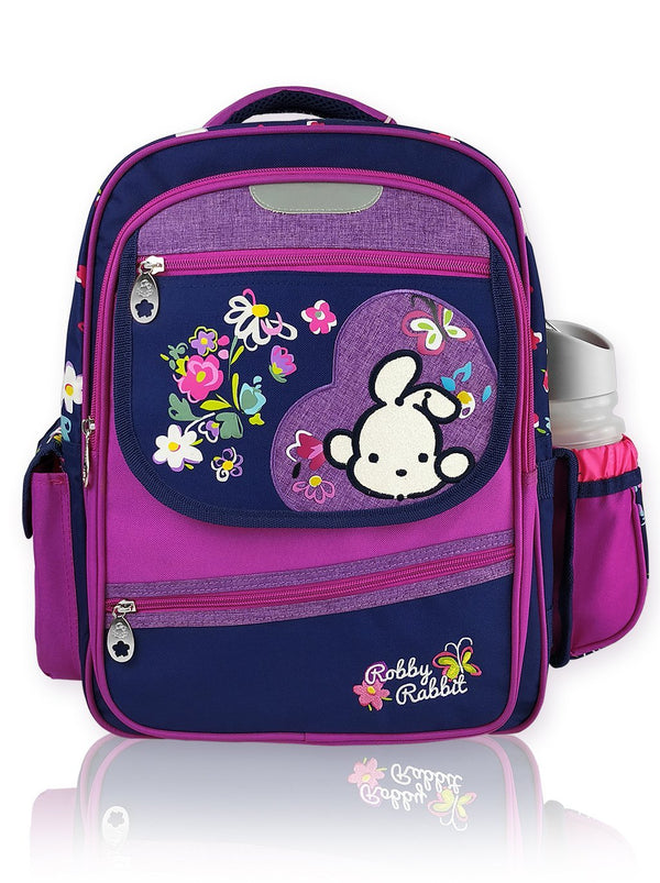 Blooms N Blued - 16in Backpack (Purple)  - Robby Rabbit Girls