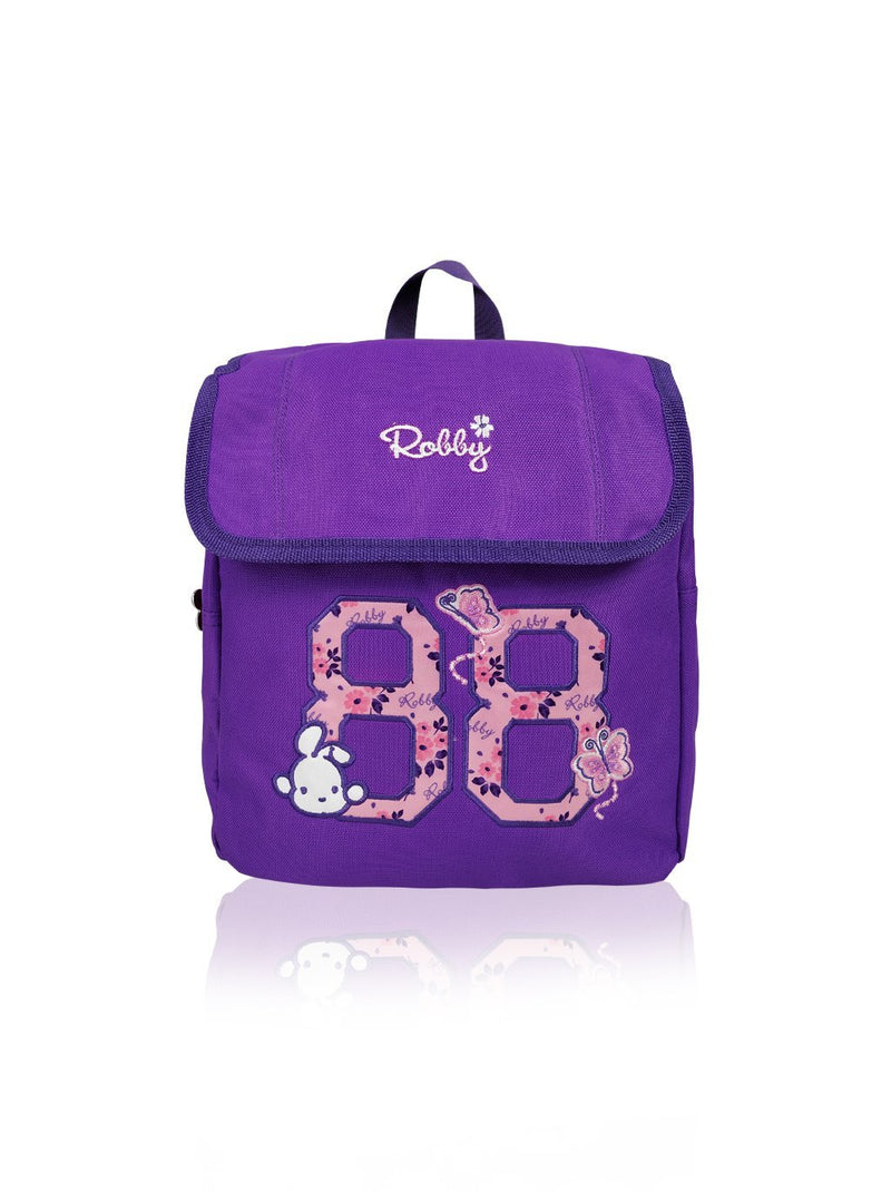 Flower Power - 10in Backpack (Purple)  - Robby Rabbit Girls
