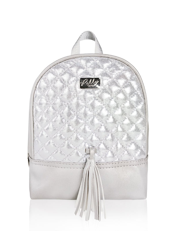 Dazzling Piece - 8.5in Backpack (Silver)  - Robby Rabbit Girls