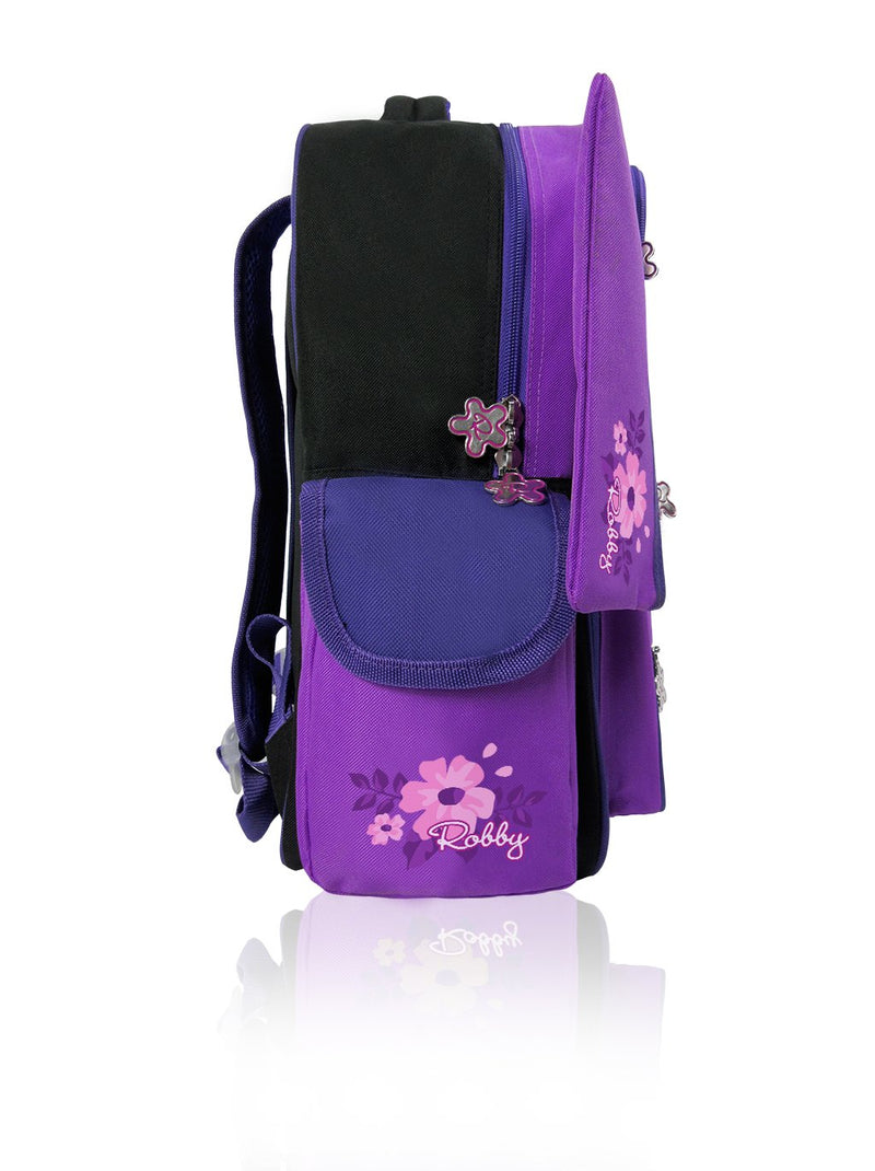 Flower Power - 16in Backpack (Purple)