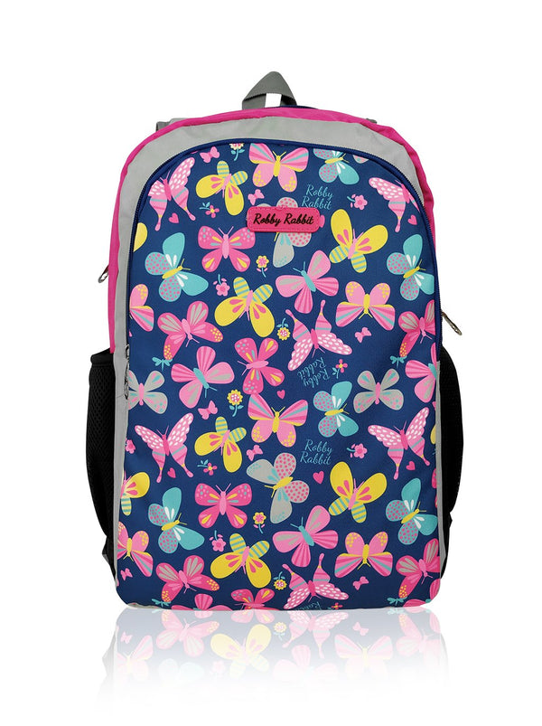 Flowers and Butterflies (Reversible) - 17in Backpack (Pink)
