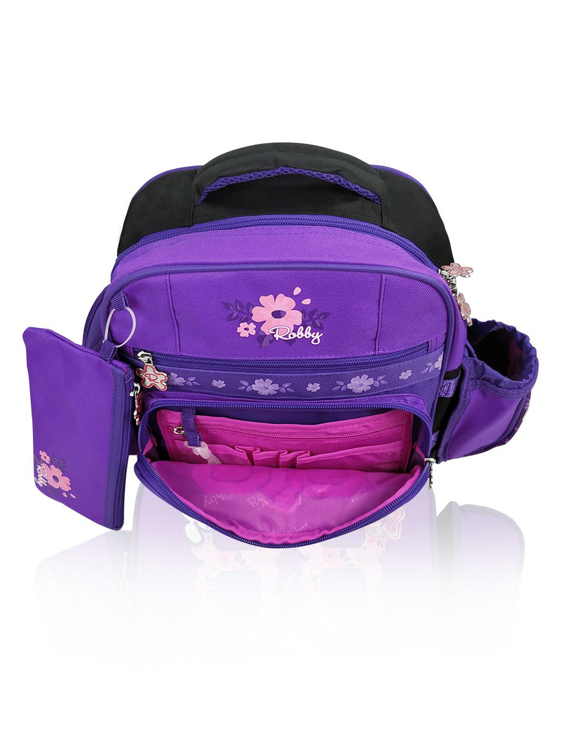 Flower Power - 12in Backpack (Purple)