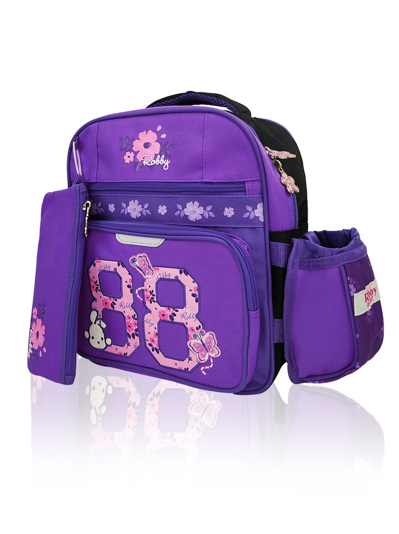Flower Power - 12in Backpack (Purple)